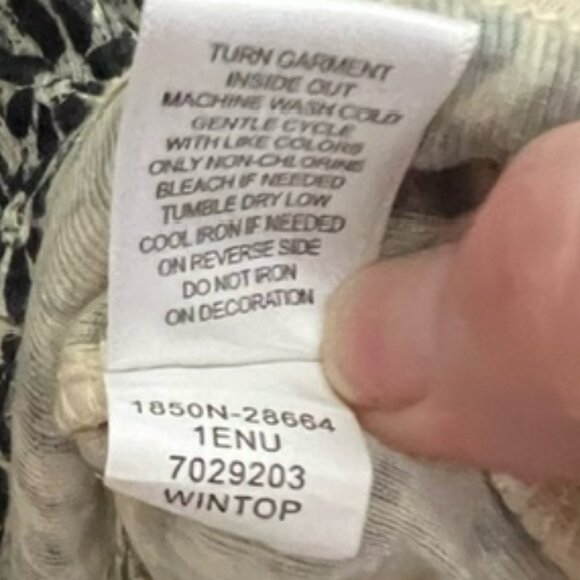 One World Womens Top, Flutter Sleeves, Plus Size 1X - Picture 6 of 7